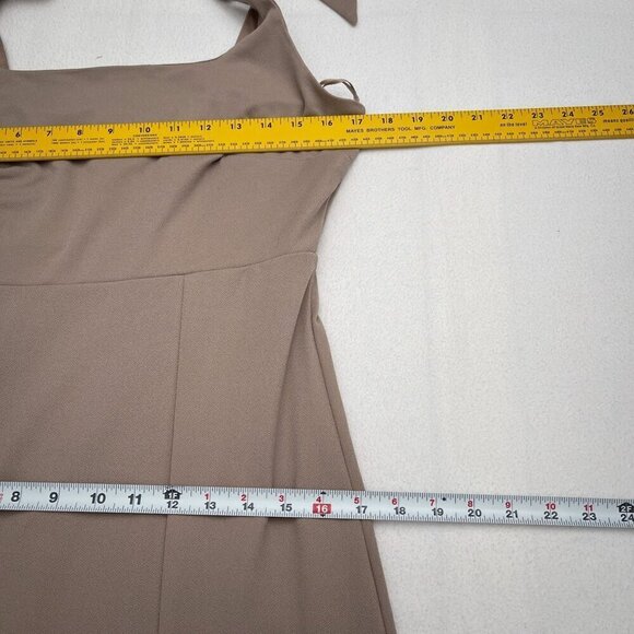 Birdy Grey Alex Convertible Crepe Taupe Maxi Formal Bridesmaid Dress Large NWT - Picture 15 of 16